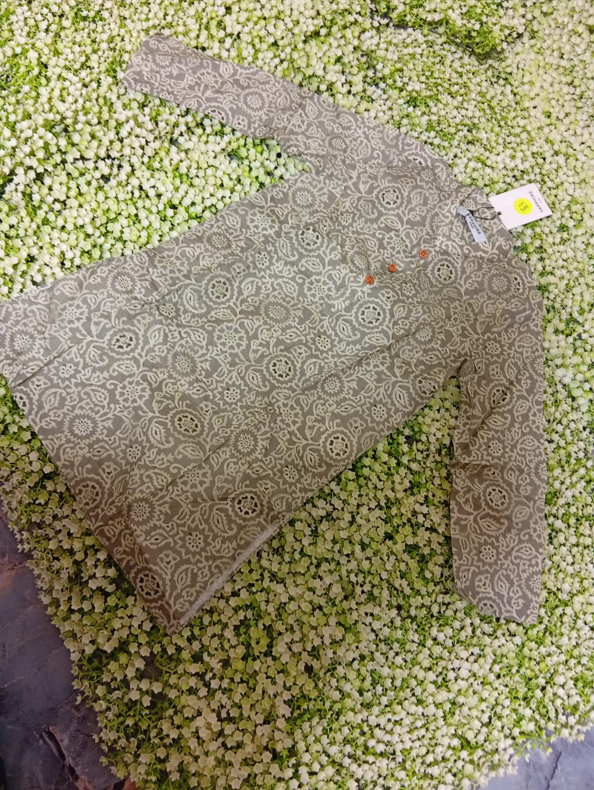 Sapphire kids printed stitch lawn shirt