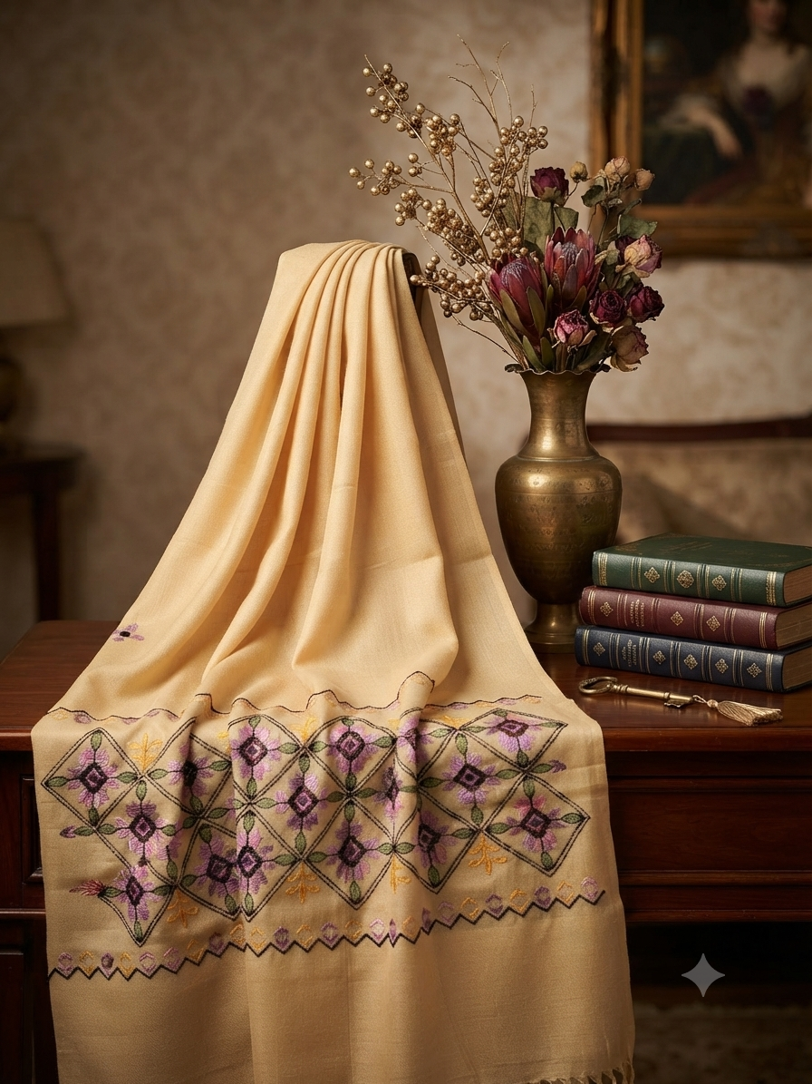 Sale embroided wool shawl