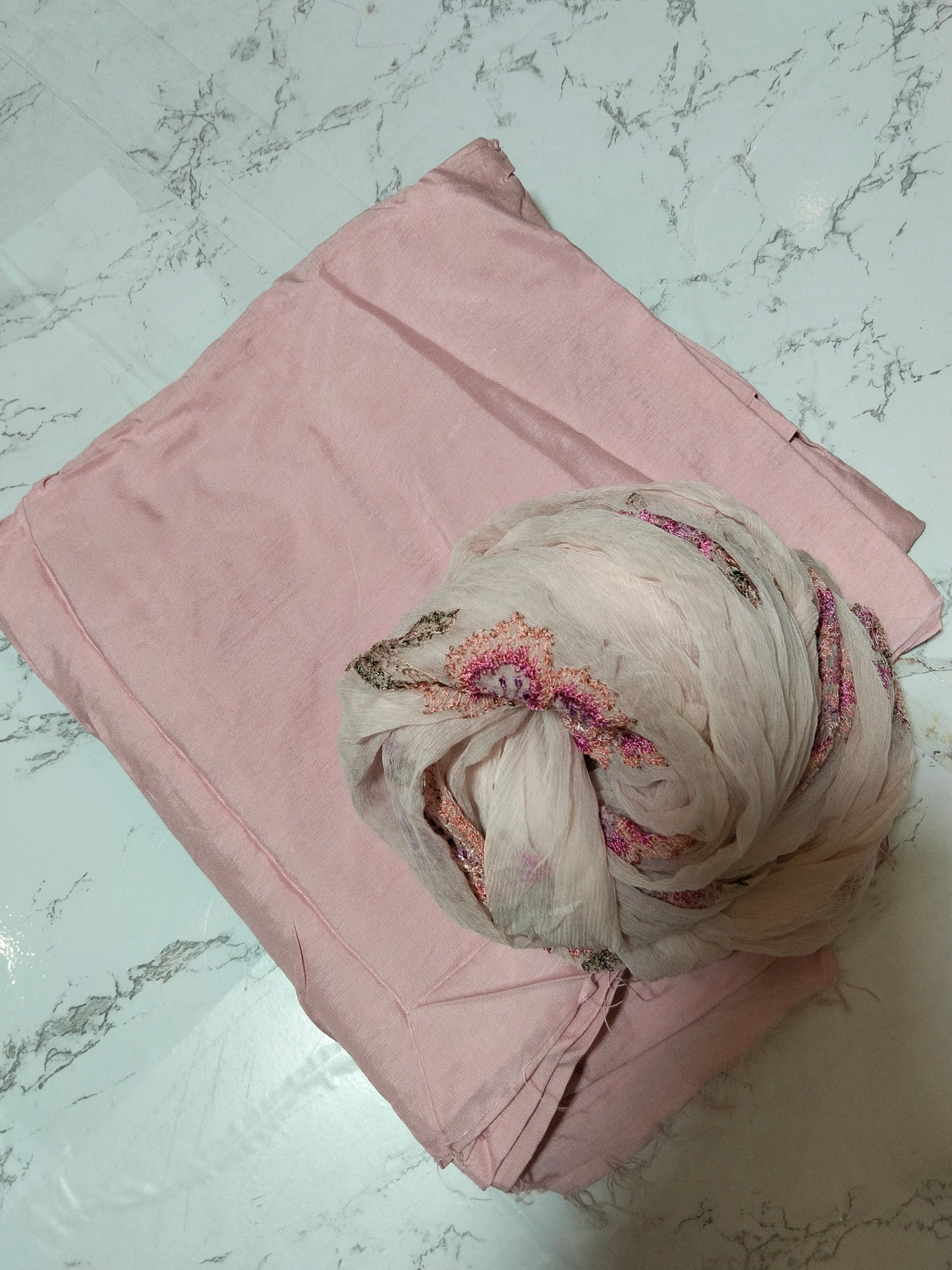 Sale Maria b Korean row silk 2pc+ breeze embroided pure chiffon dupatta