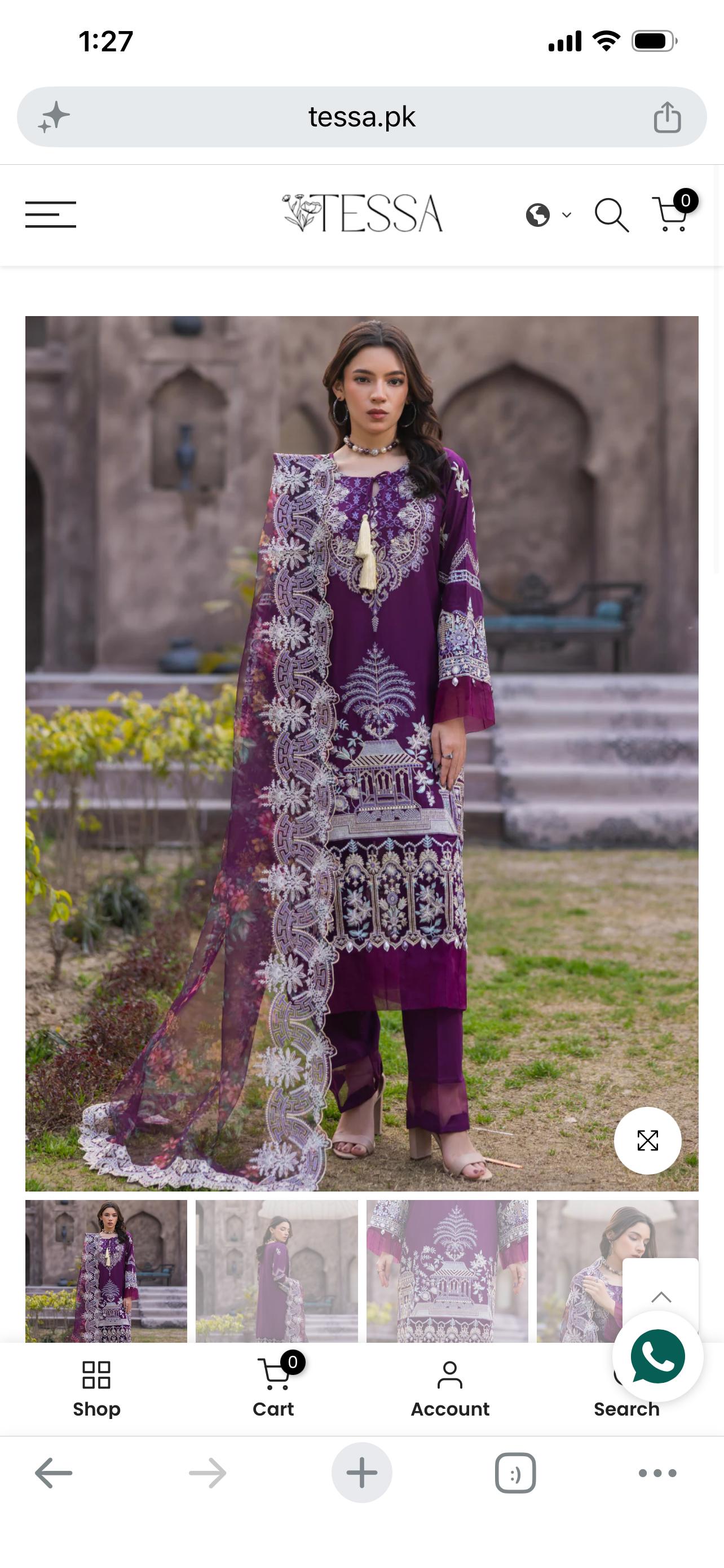 Tessa luxury formal stitched 3 pc