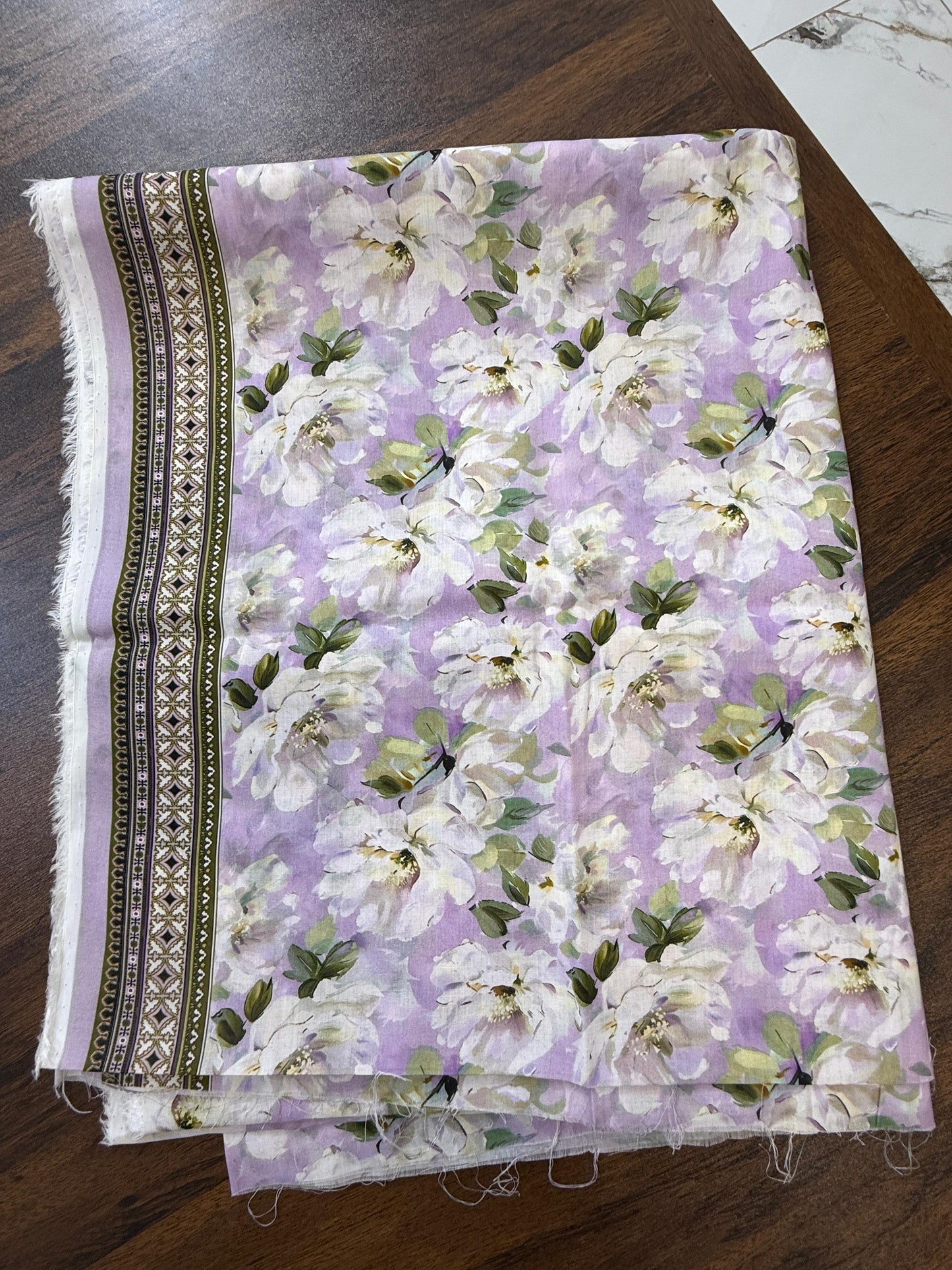 Allover premium printed lawn 2pc with side border