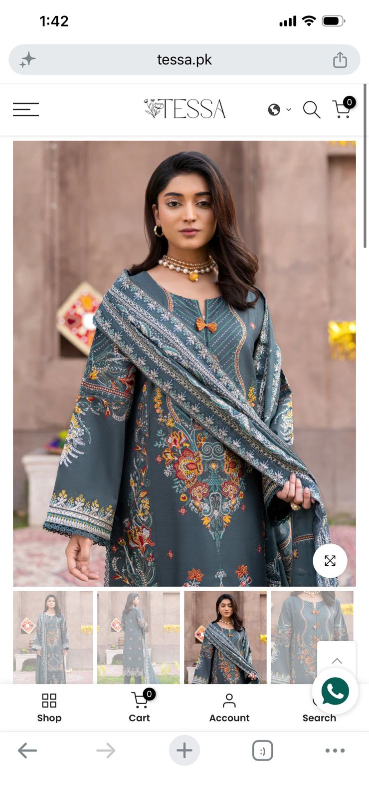 Tessa luxury formal stitched 3 pc