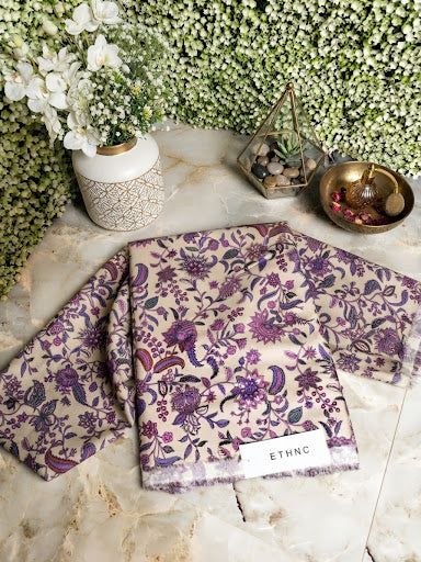 Ethnic All over printed linen 2Pc