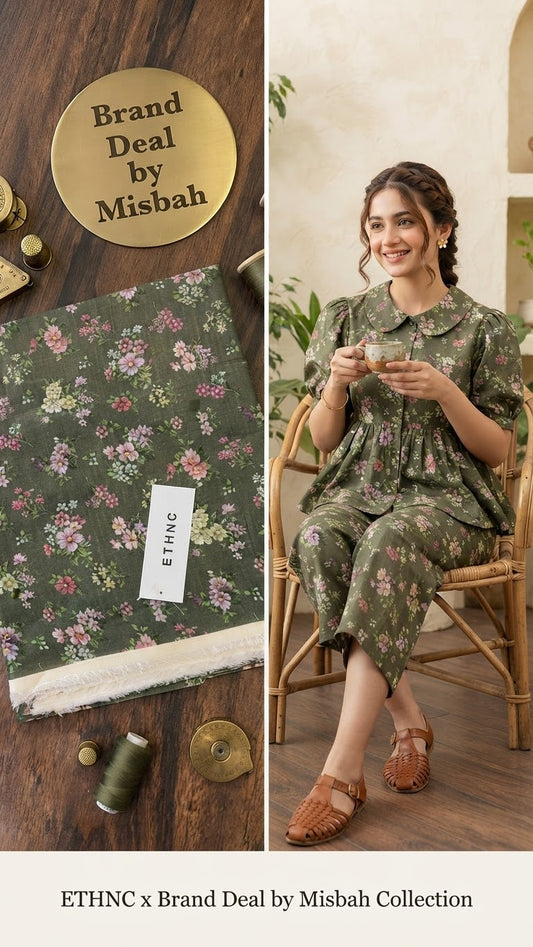 Ethnic printed viscose raw silk shirt fabric