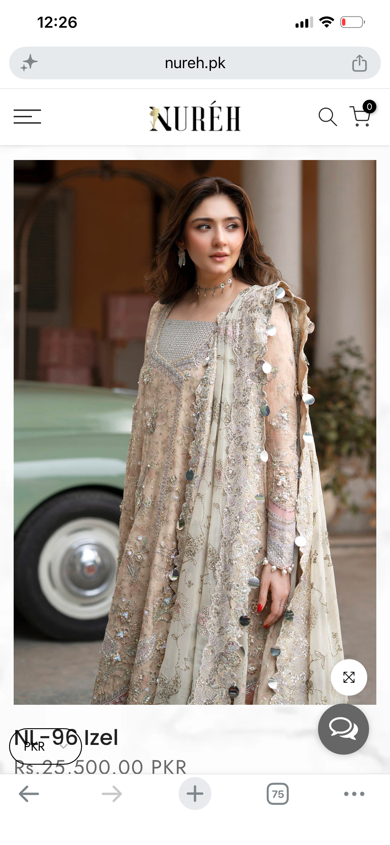 Nureh jhoomro luxury formal (pure chiffon)