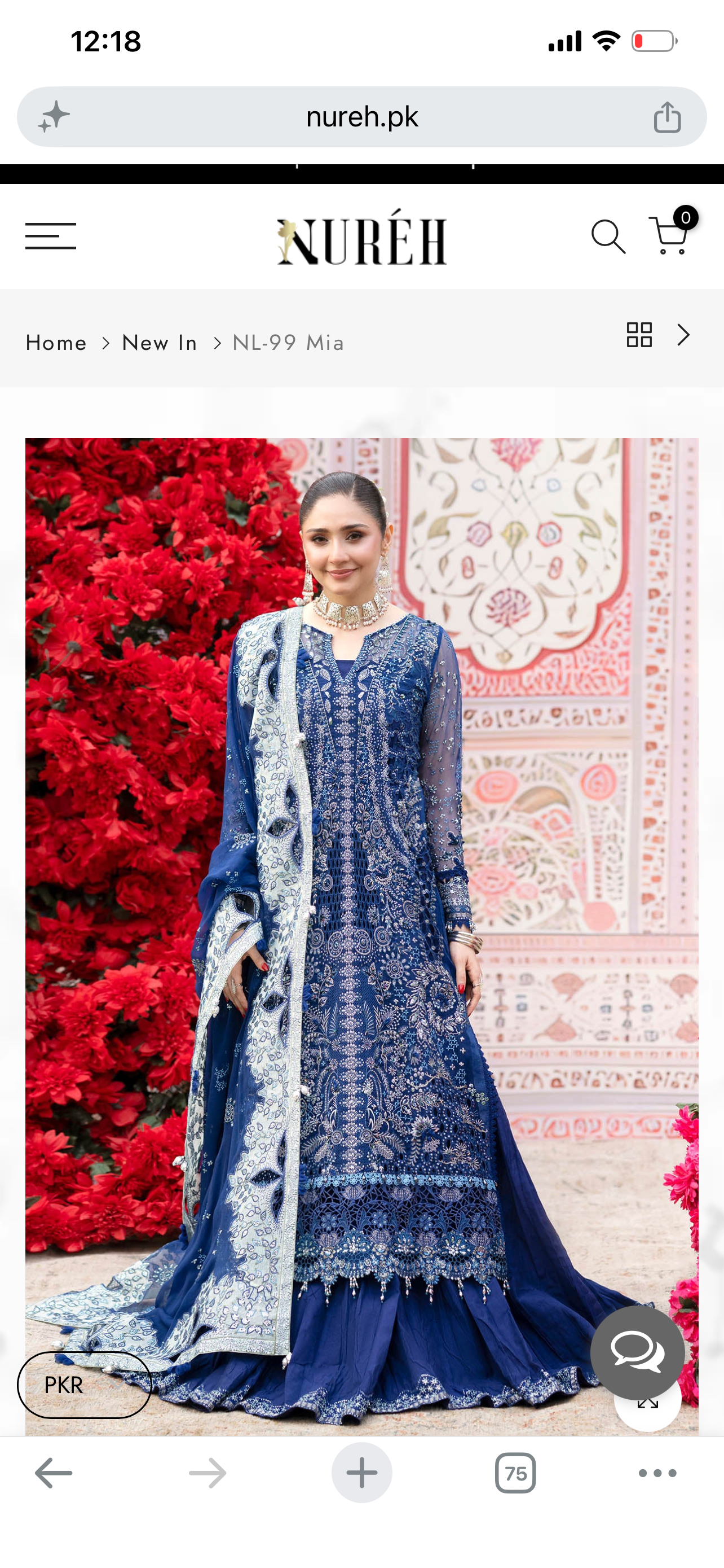 Nureh jhoomroo luxury formal (organza)
