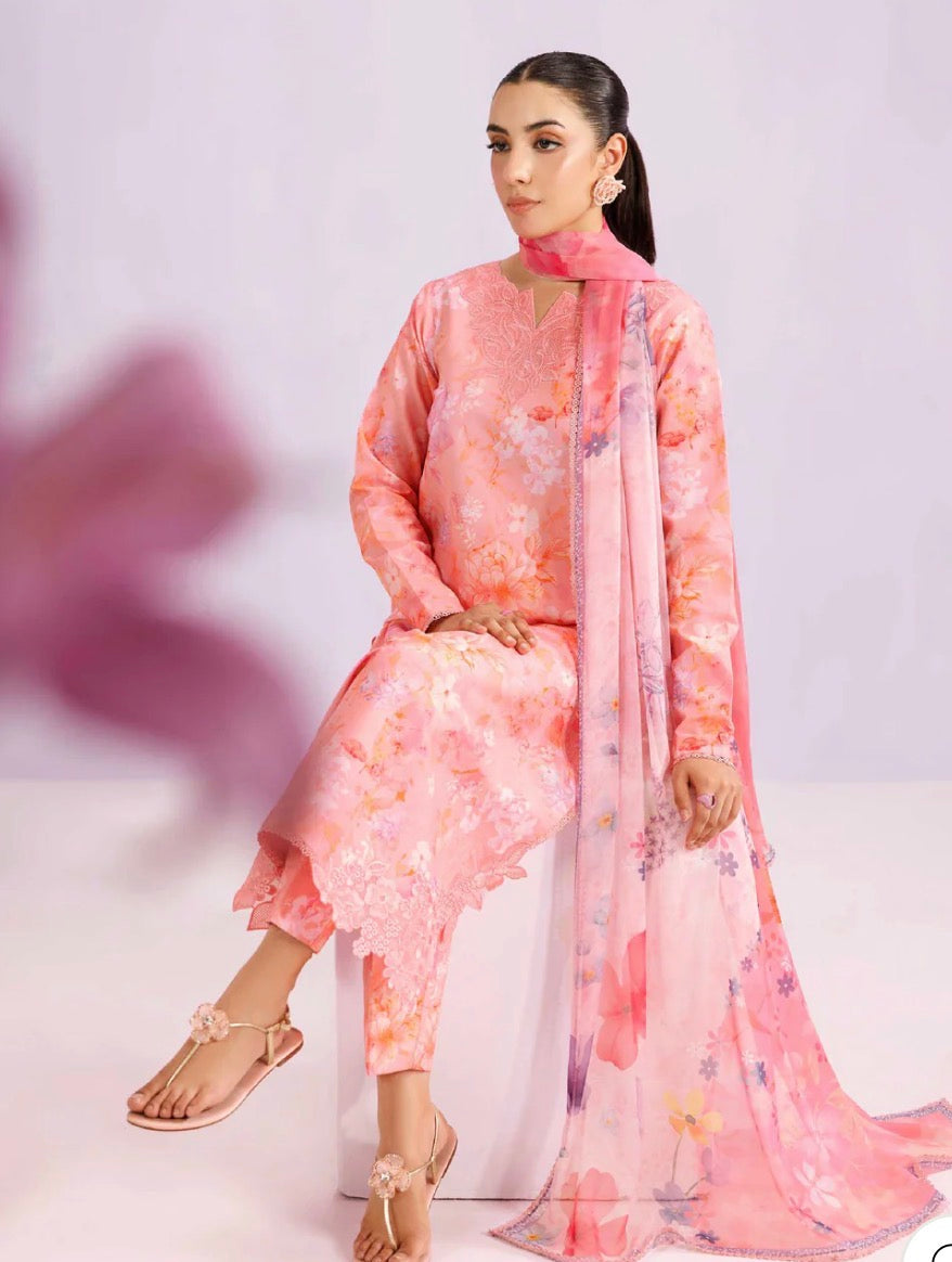 Farasha by baroque lawn embroided 3pc