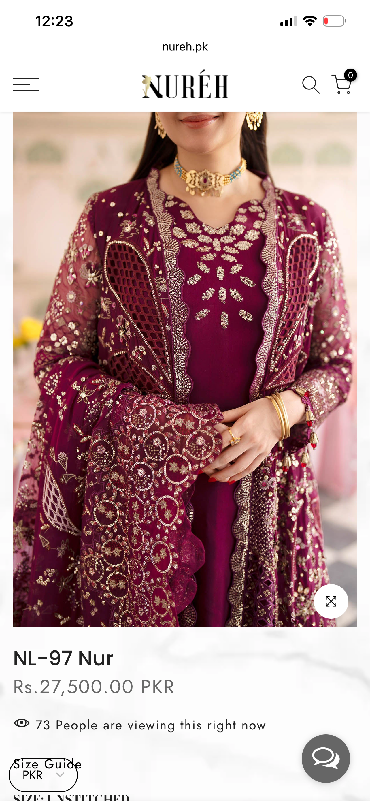 Nureh jhoomroo luxury formal (pure chiffon)