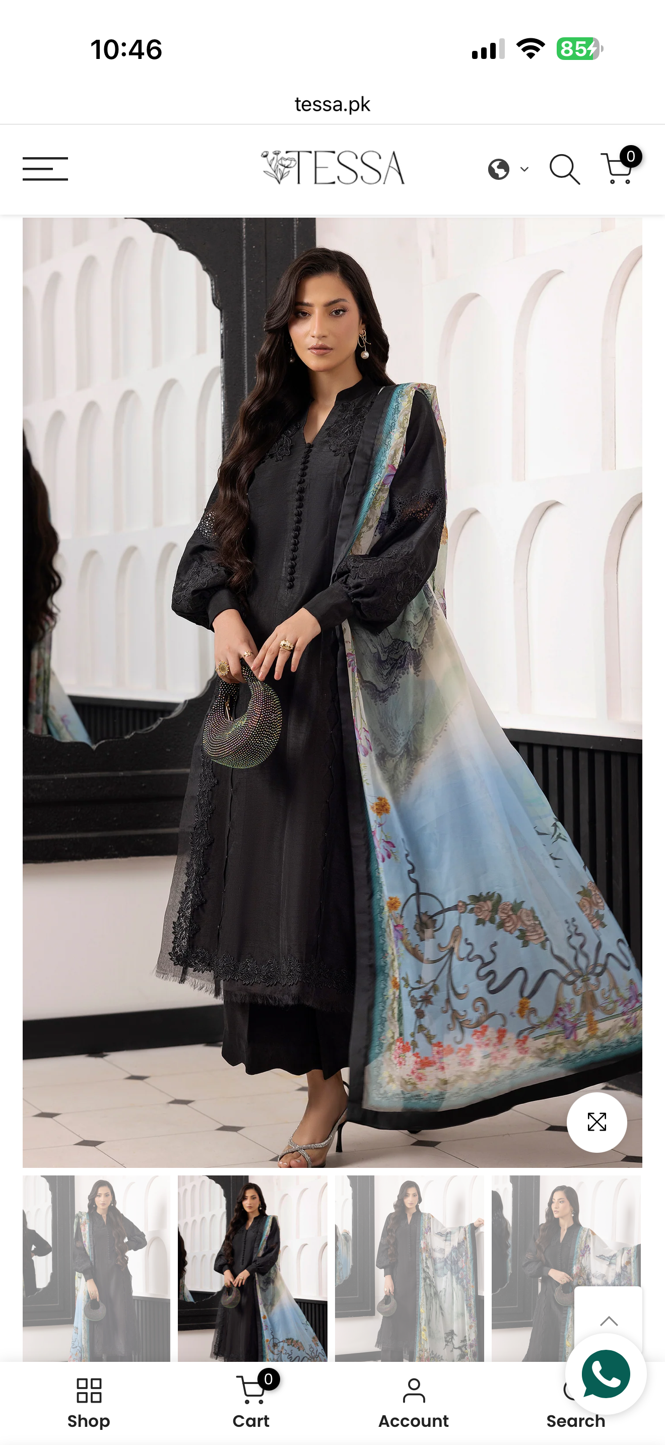 Teesa luxury embroided raw silk 3pc stitched(koyal)