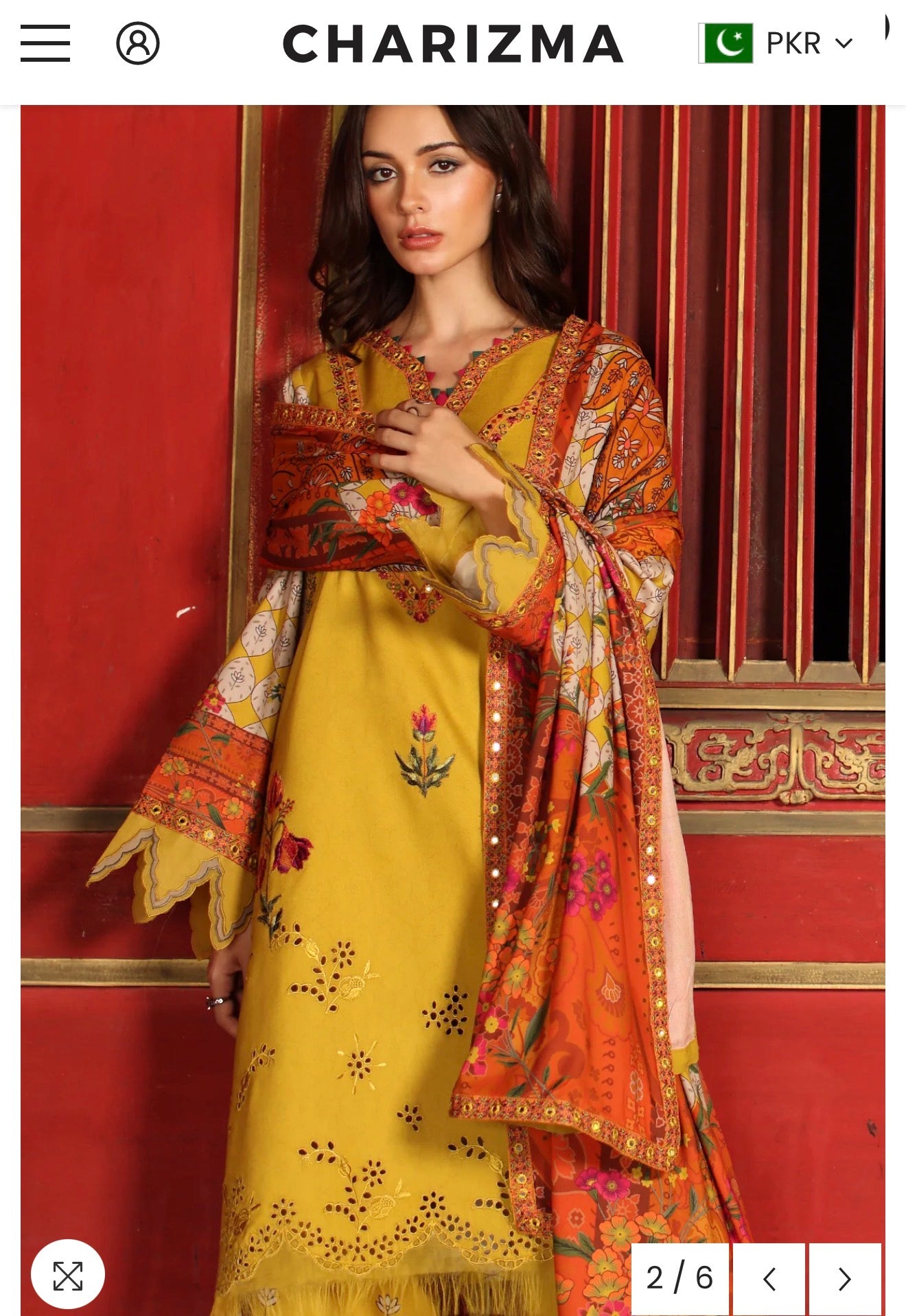 Charizma staple 3-PC UNSTITCHED EMBROIDERED LINEN COLLECTION CCW7-03