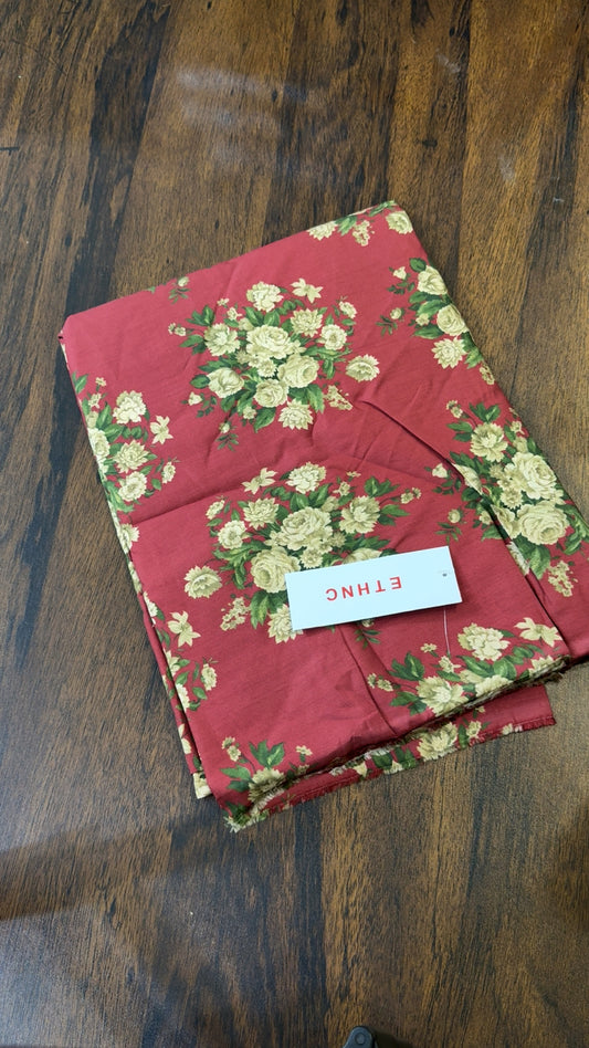 Ethnic printed viscose raw silk shirt fabric