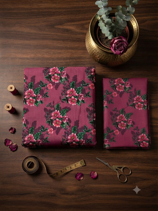 Alkaram All over printed khadar 2pc