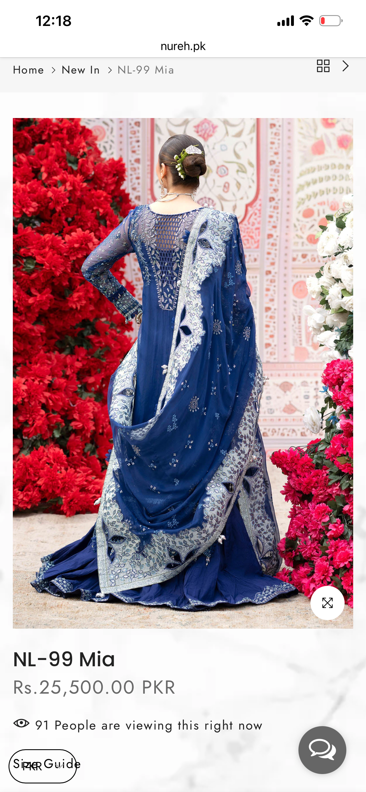 Nureh jhoomroo luxury formal (organza)