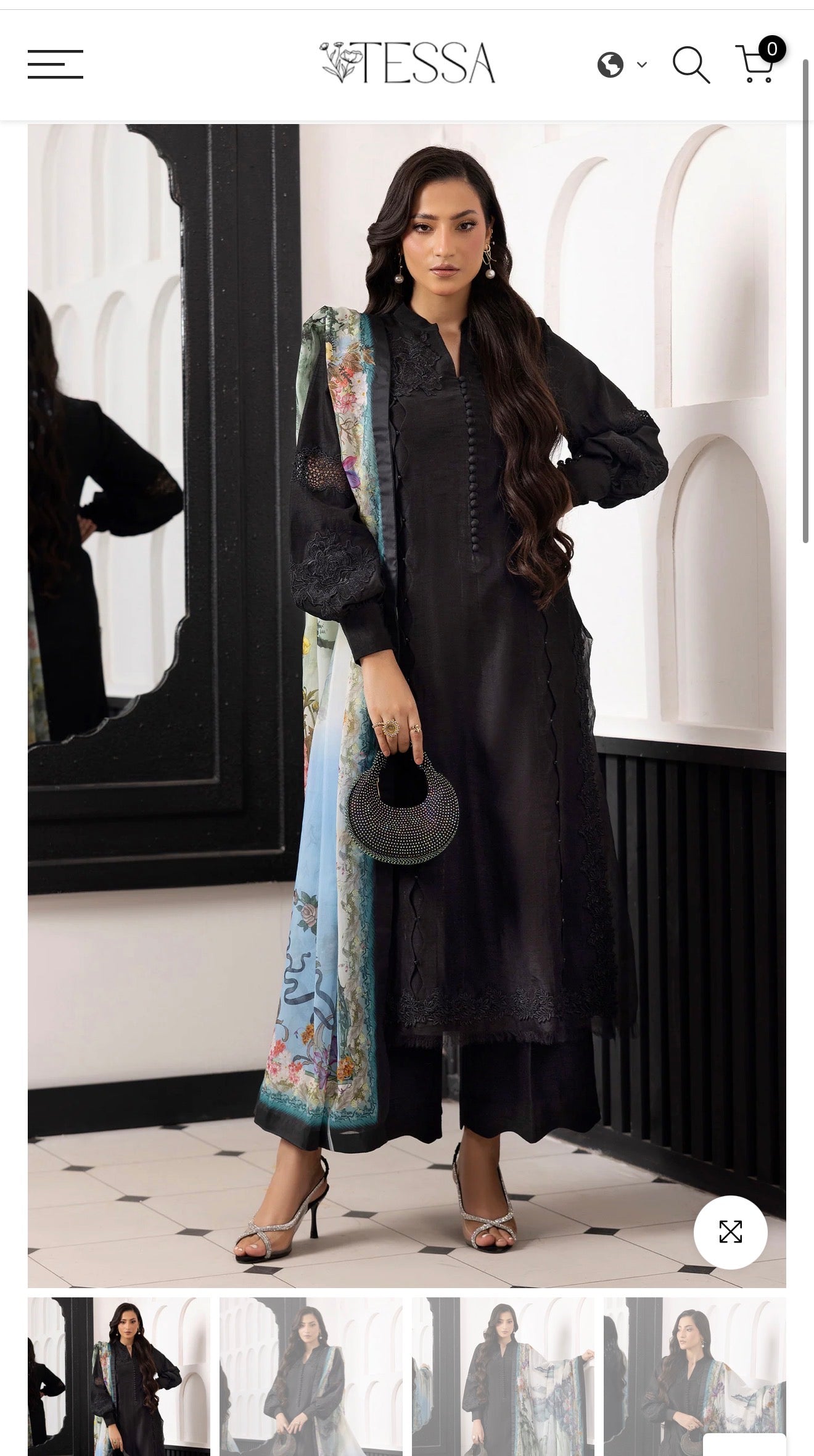 Teesa luxury embroided raw silk 3pc stitched(koyal)