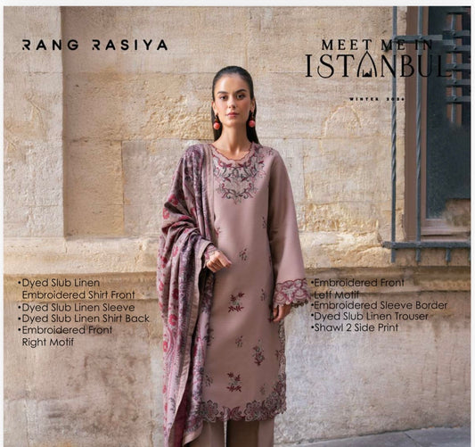 Rang rasiya luxury embroidered 3pc winter