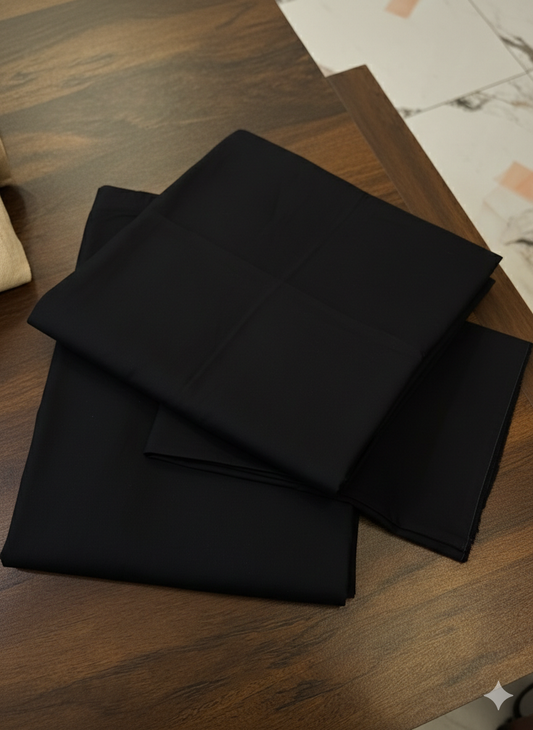Plain lawn 2pc jet black