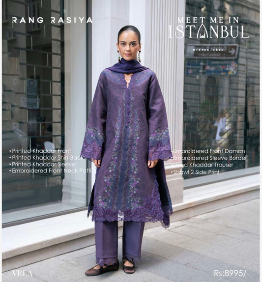 Rang rasiya luxury embroidered 3pc winter