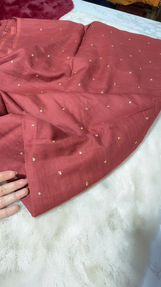 Sapphire embroided 2pc khadar fabric