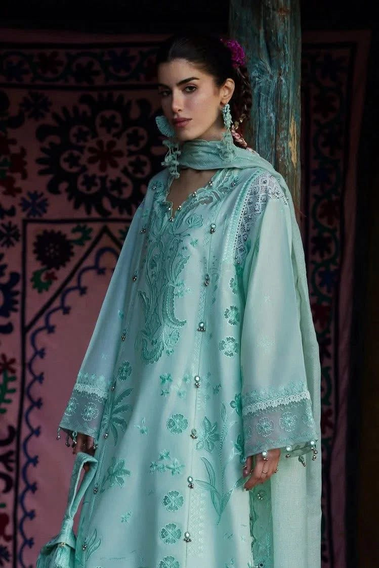 Zaha luxury embroided lawn 3pc