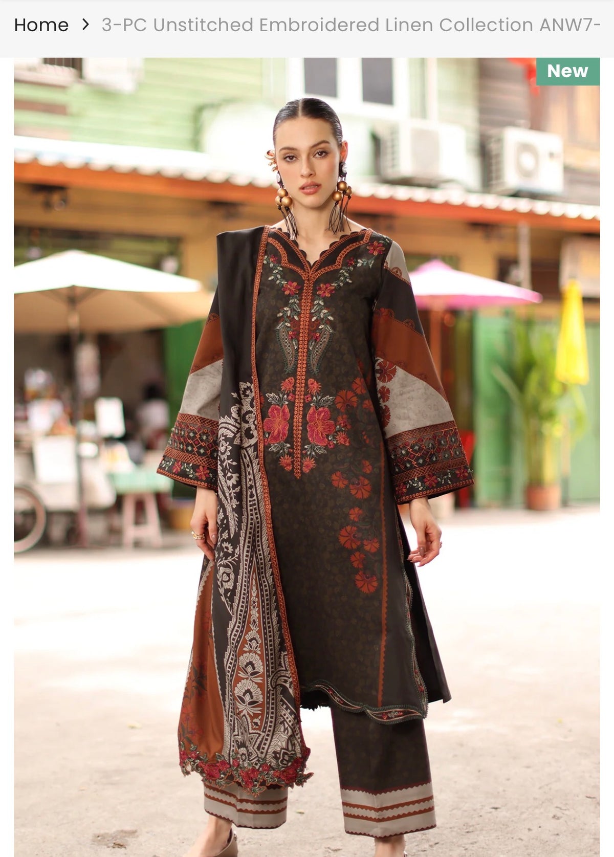 Charizma Aniq 3-PC UNSTITCHED EMBROIDERED LINEN