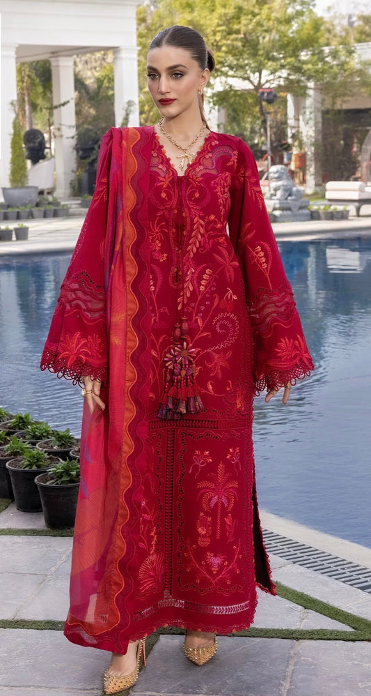 Flow by crimson luxury lawn embroided 3pc