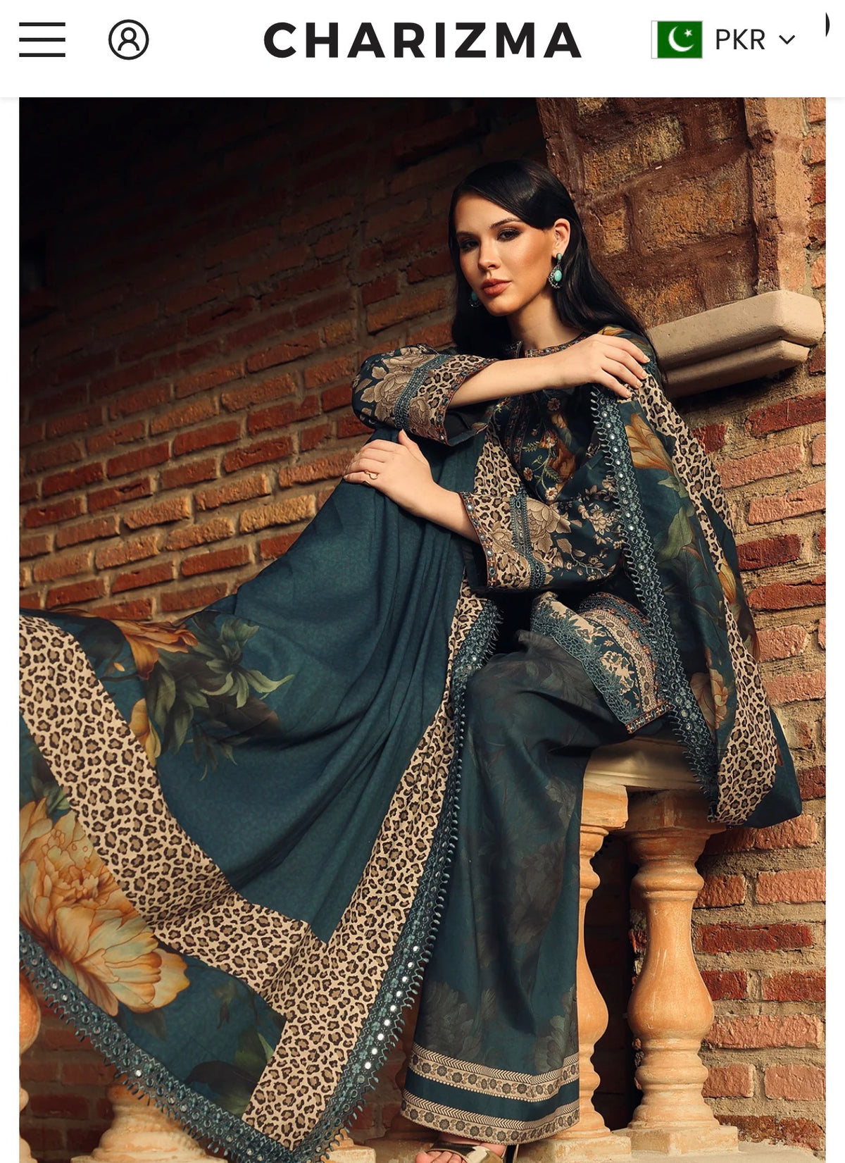 Charizma staple 3-PC UNSTITCHED EMBROIDERED LINEN COLLECTION CCW7-09