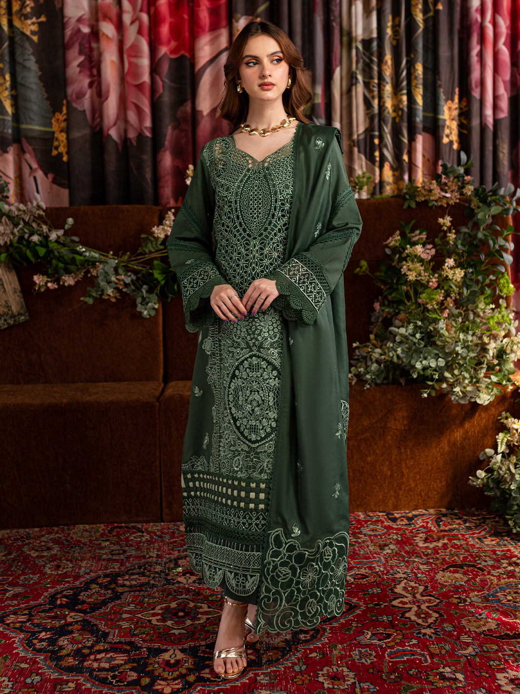 Parishay luxury winter embroided 3pc