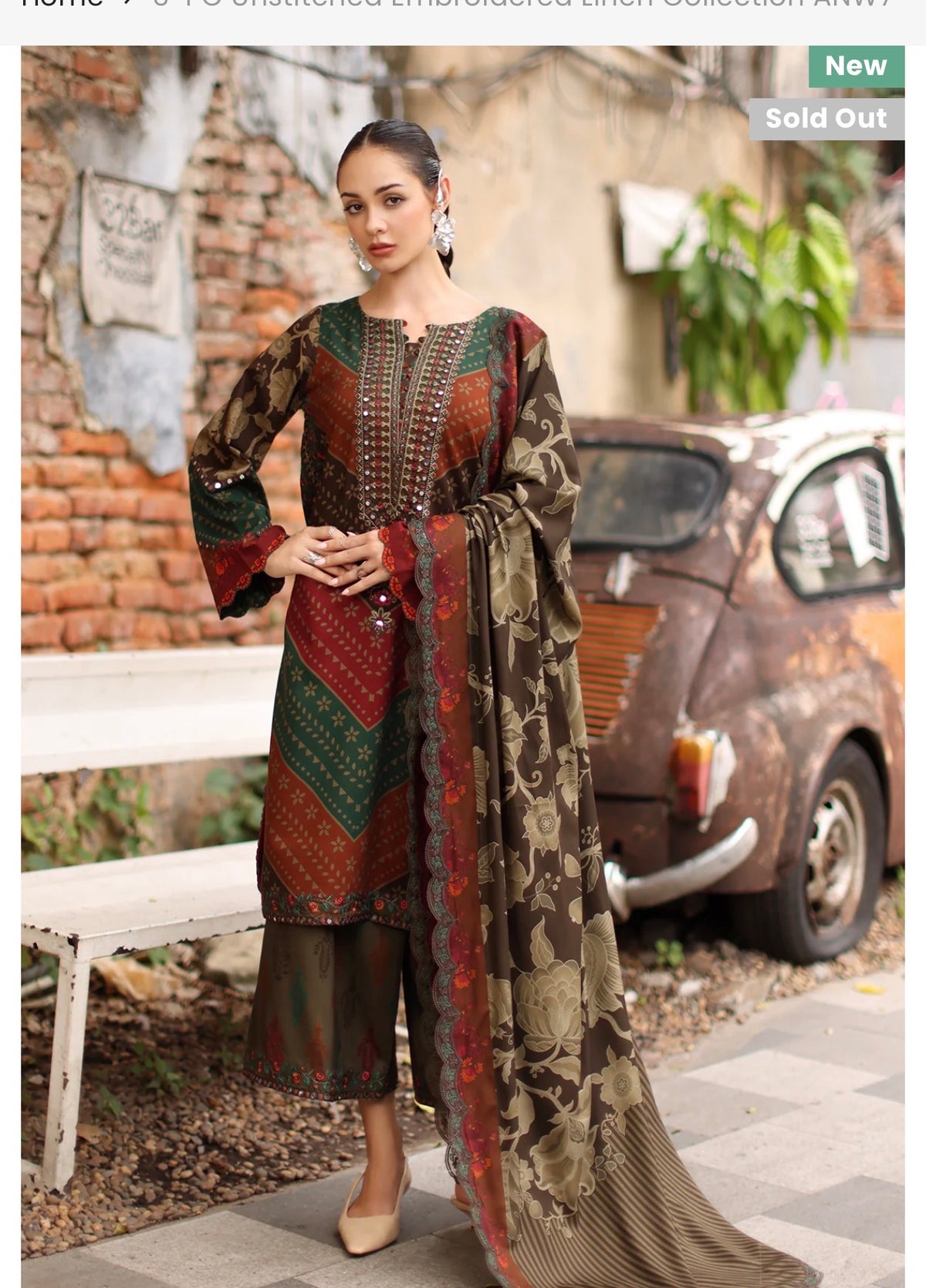 Charizma Aniq 3-PC UNSTITCHED EMBROIDERED LINEN