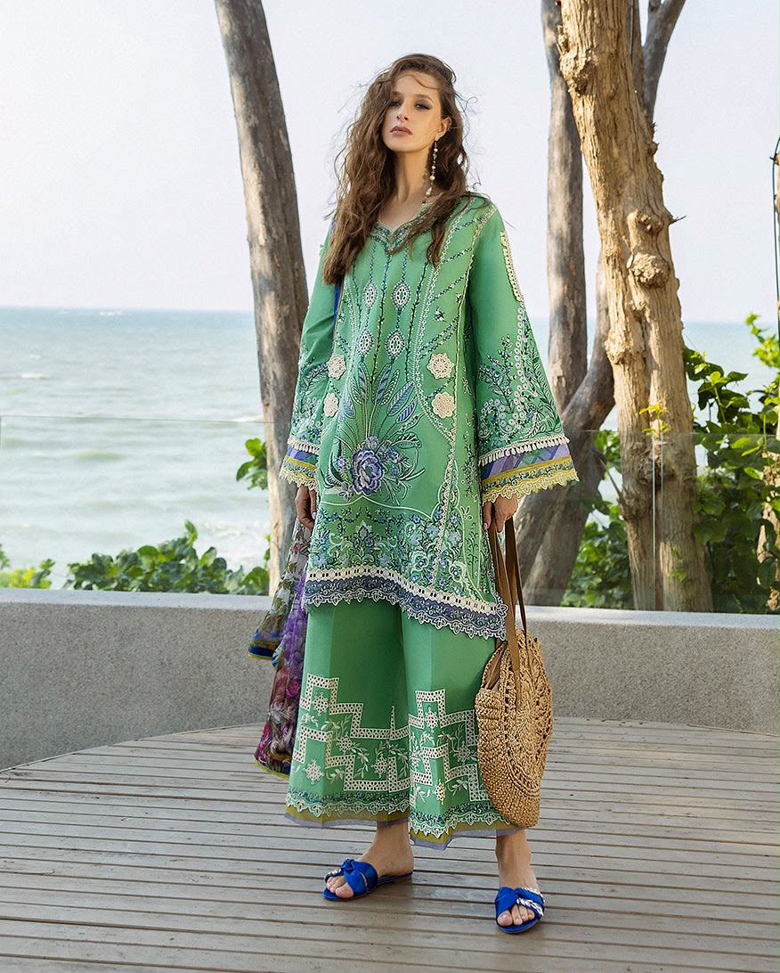 Mushq luxury embroidered lawn 2pc