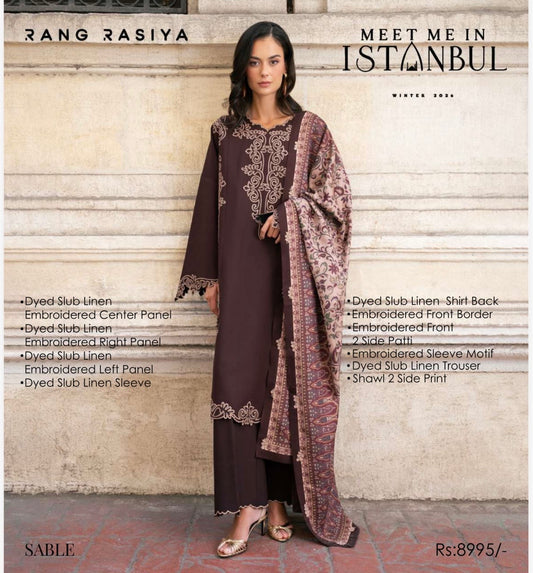 Rang rasiya luxury embroidered 3pc winter