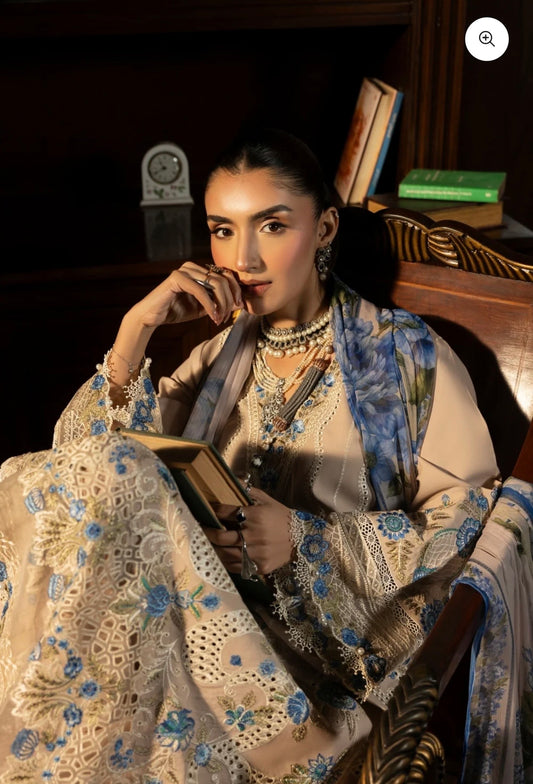 Maria b Gulmina by marwat textile luxury lawn embroided 3pc new arrival huge off