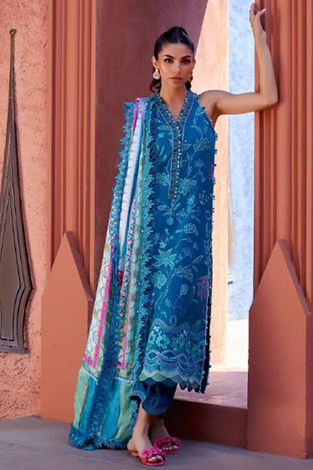 Farah talib Aziz luxury embroided lawn 3pc fresh
