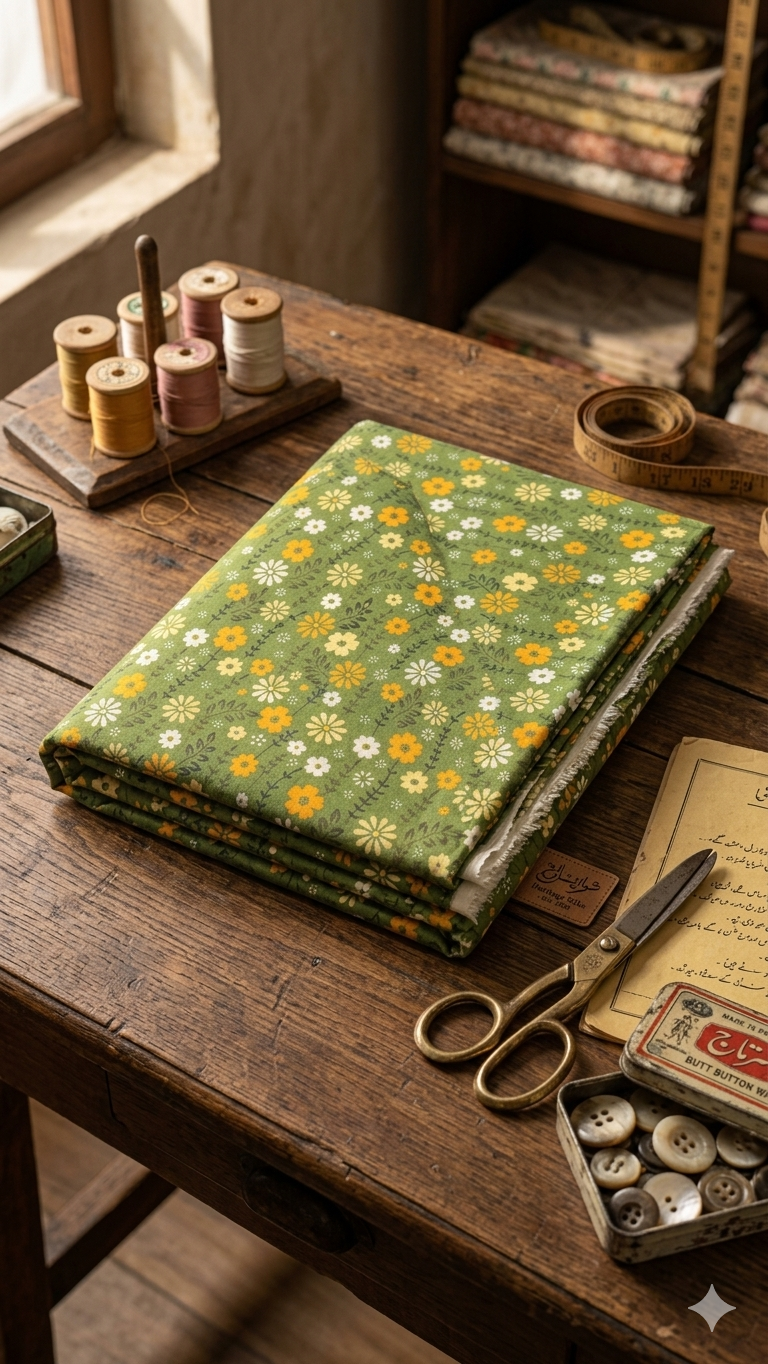 All over Printed lawn 2 PC unstitched shirt trouser (picture is for design refrence)
