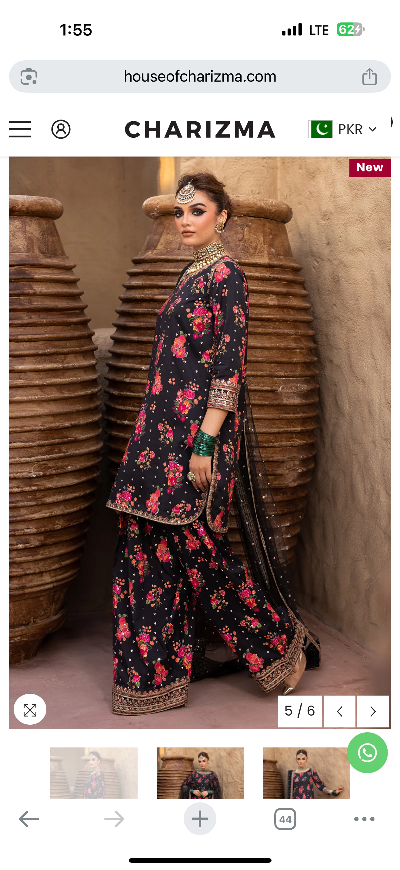 Charizma raw silk embroided formal 2pc (bfresh)