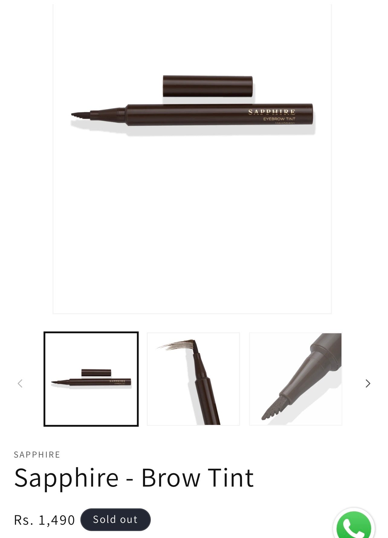 sapphire eyebrow tint