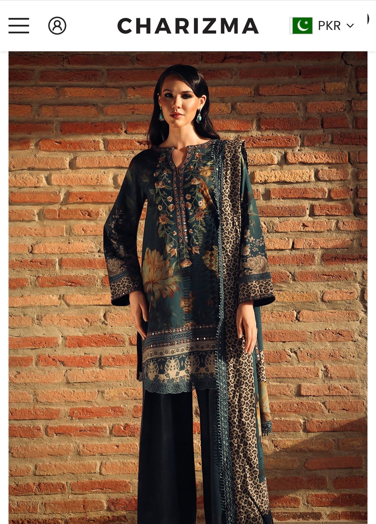 Charizma staple 3-PC UNSTITCHED EMBROIDERED LINEN COLLECTION CCW7-09