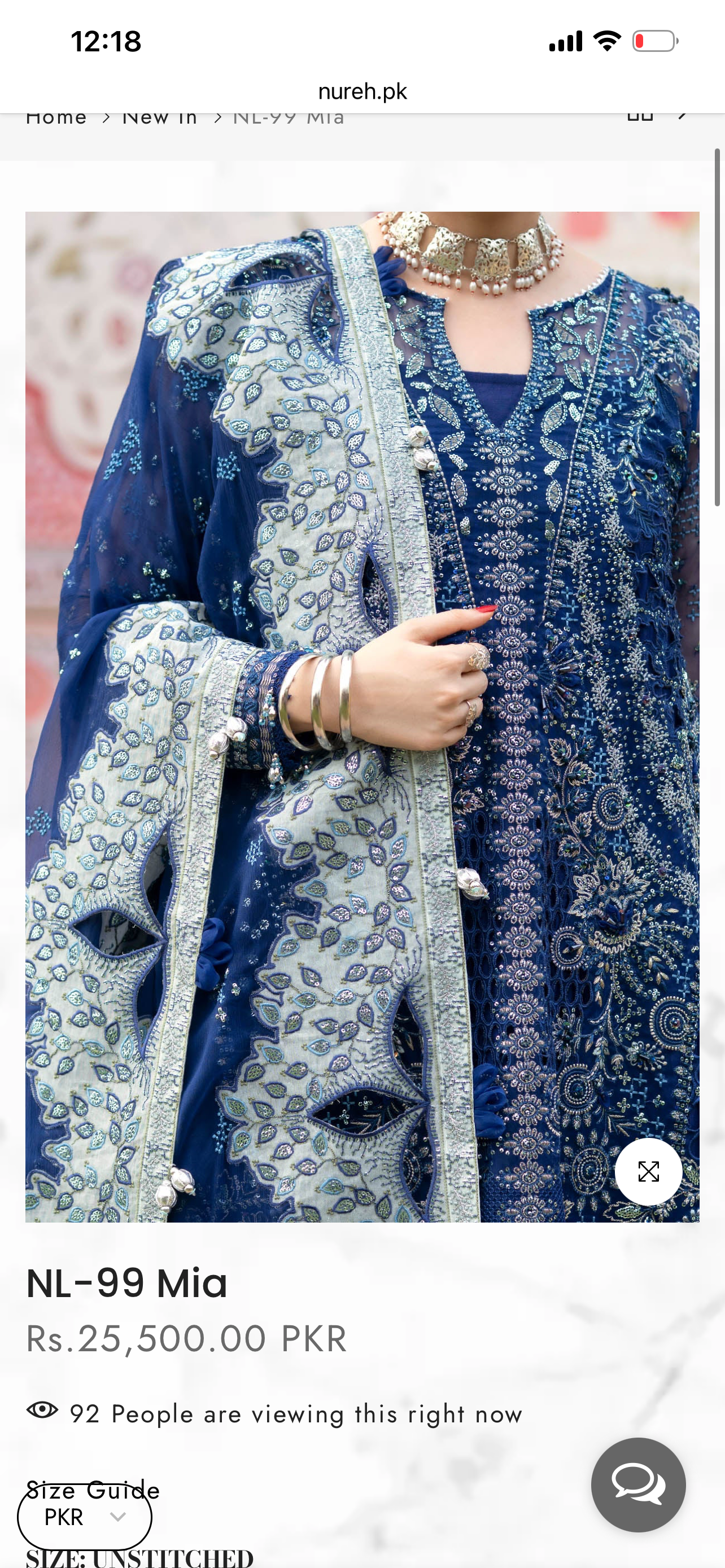Nureh jhoomroo luxury formal (organza)
