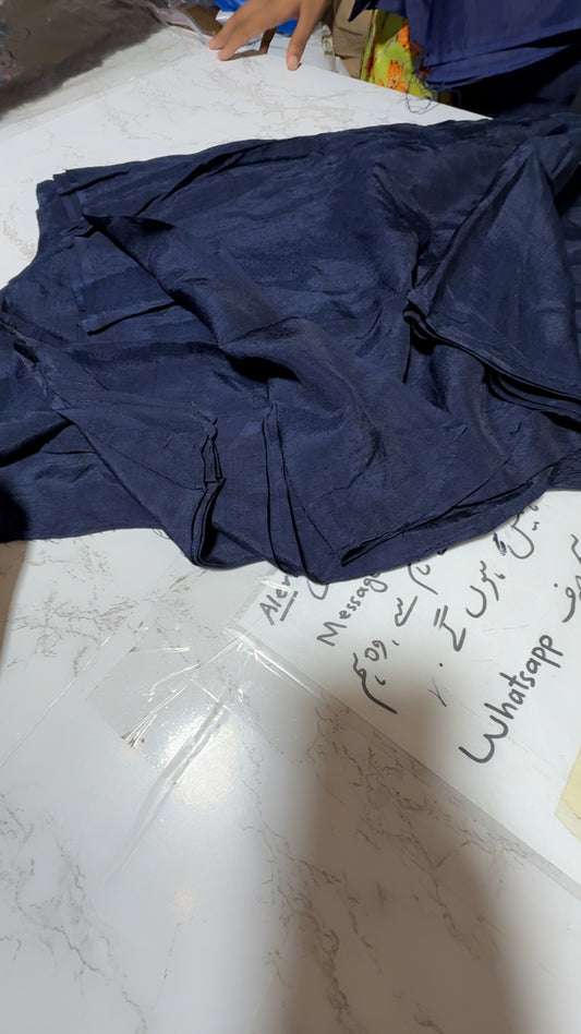Suffuse korean raw silk 2pc navey blue