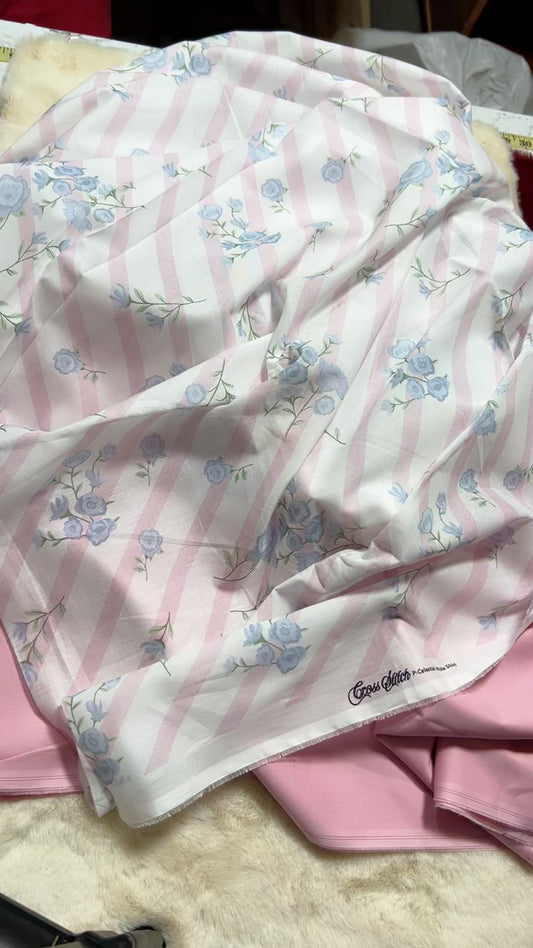 Cross stitch printed lawn shirt trouser