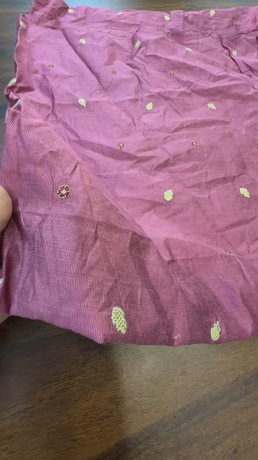 Maria b 💯 percent original pure cotton net embroidered shirt