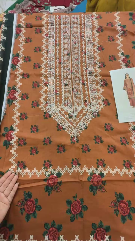 Sapphire embroided lawn 3pc