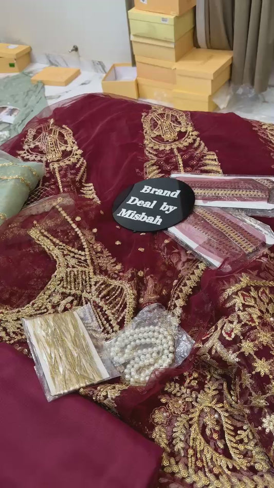 Mushq luxury formal embroidered suit