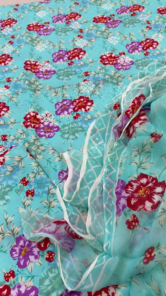 Bareeze style embroided linen 3pc