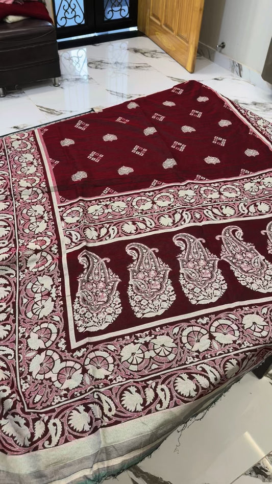 Nishat luxury winter jacquard shawl very big size