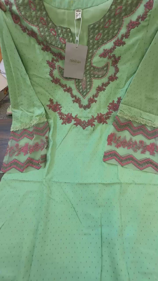 Nishat stitched printed lawn 3pc