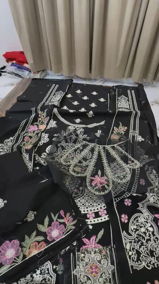 Nureh Riaz arts luxury embroidered lawn 3pc