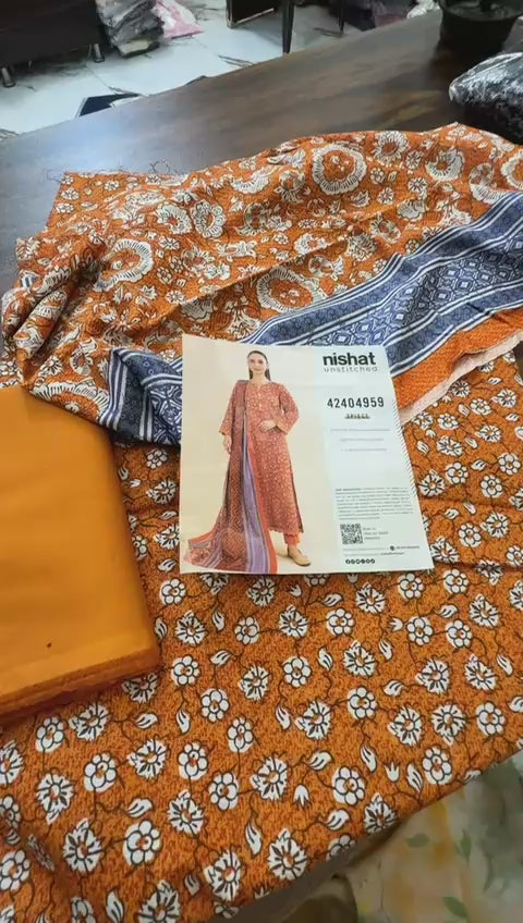 Nishat winter khadar 3pc