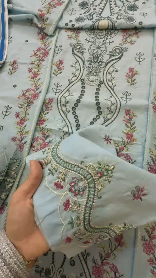 Nureh Riaz arts luxury embroided lawn 2pc