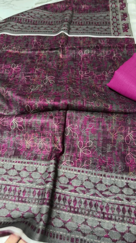 Hz printed khadar shirt trouser