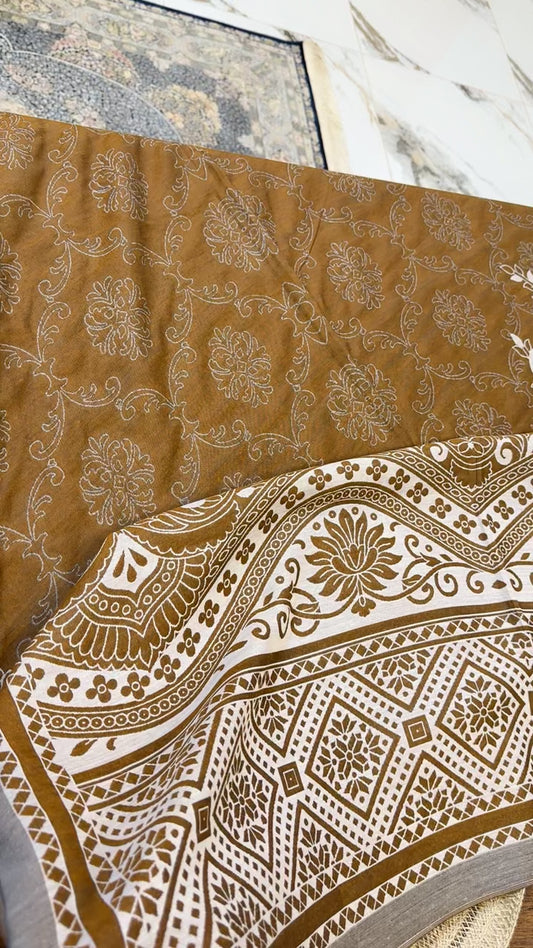 Nishat luxury winter jacquard shawl very big size